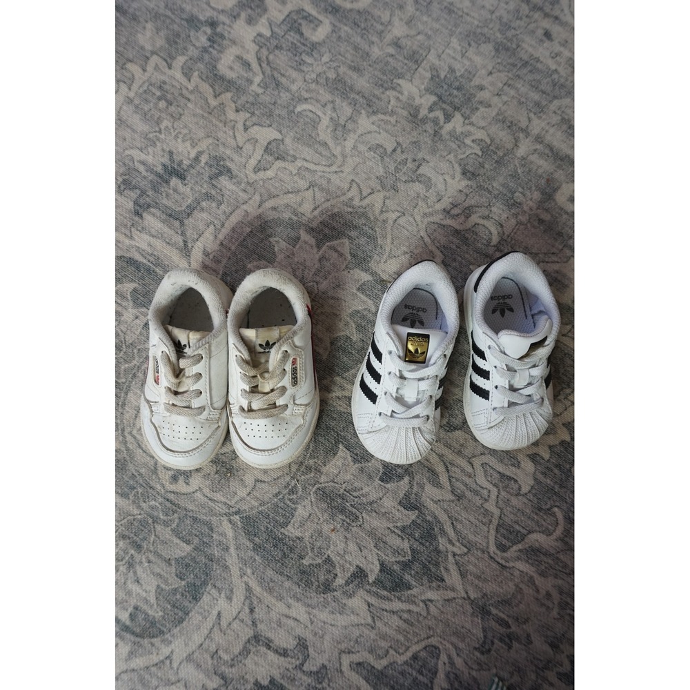 Adidas Sneaker‎ Bundle Superstar Continental 80 Sporty White Toddler Size 4K/5K
